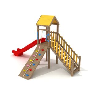 Tek Kule Sarı Çatılı Oyun Parkı
