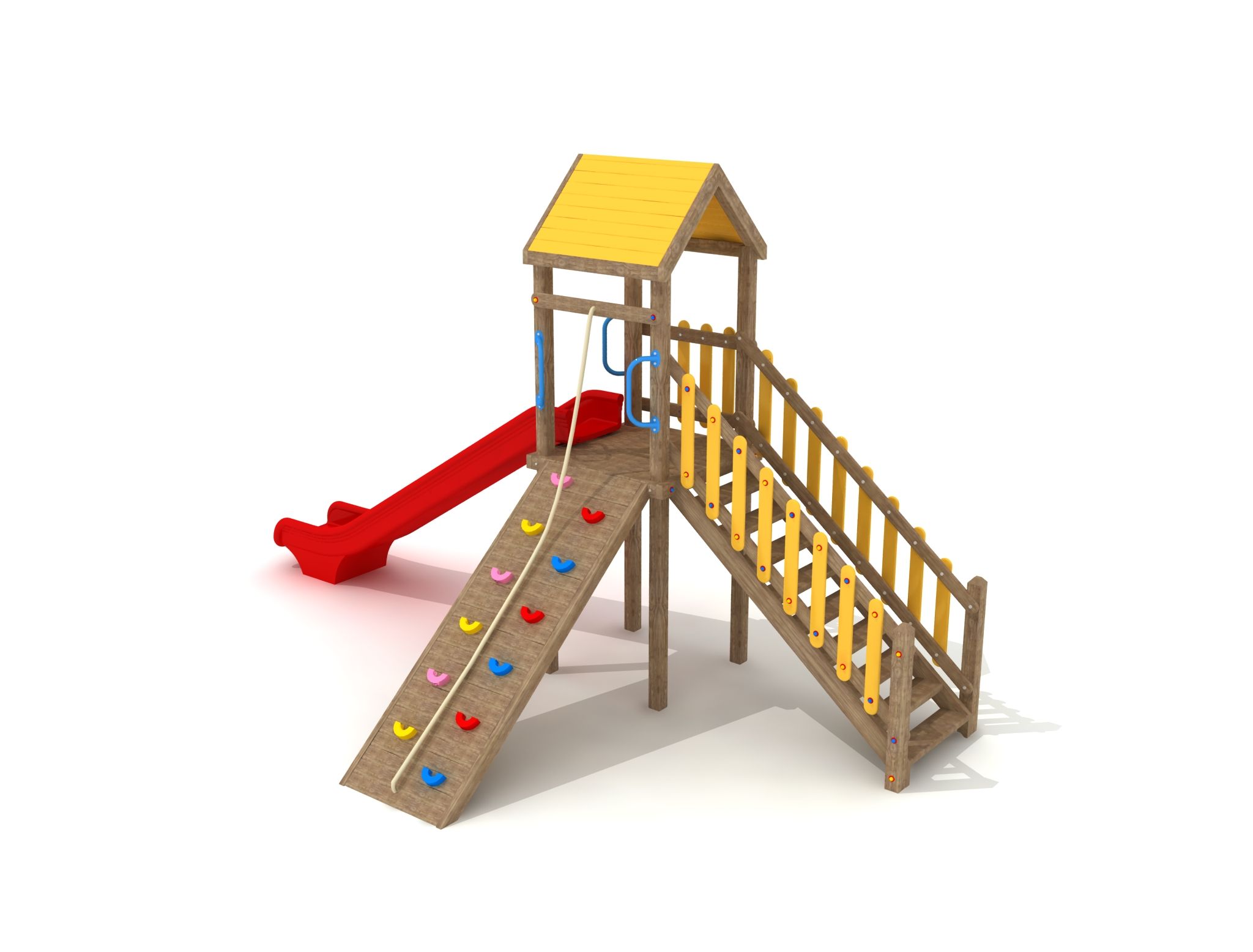 Tek Kule Sarı Çatılı Oyun Parkı