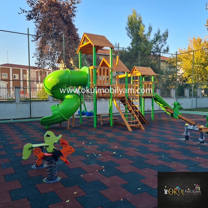 ahşap tüp kaydıraklı park